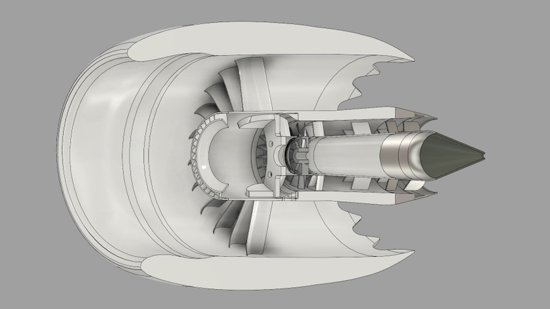 Illustration for article titled This 3D-Printed Working Model of a 787's Jet Engine Has Impressive Thrust